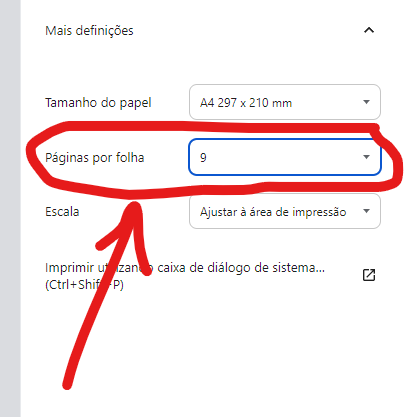 Configuração para imprimir 9 etiquetas DANFE por folha A4